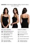 Women's Black Ribbed Wool Rope Strap Undershirt Hsy-4005 - 2