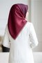 Tivil Silk Scarf 11276 - 0018 Burgundy Monogram Pattern - 2