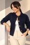Women's Large Gold Buttoned Plush Textured Soft Cardigan - 3