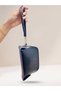 Women's Zippered Iron Snap Detailed Handbag-Wrist Bag - 4