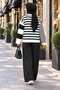 Striped Trendy Hijab Sweater - 2