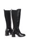 Mera Women's Black Rubber Platform Heel Boots - 3
