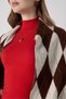 Women's Ecru Bearded Plaid Poncho/Shawl 32046 - 3