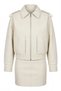 Bomber Jacket and Mini Skirt Leather Set - 4