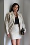 Bomber Jacket and Mini Skirt Leather Set - 6