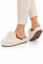 Women's Warm Plush House Slippers White - 4