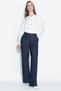 Metal Button Crew Neck Blouse - 4