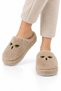 Women's Warm Plush House Slippers Beige - 3
