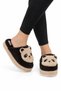 Women's Warm Plush House Slippers Beige-Brown - 3