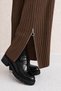 Women's Ribbed Collar and Side Zipper Cuffs Knitwear Set in Brown - 6