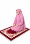 Girls Pink Prayer Abaya with Attached Hijab – Full Coverage Islamic Prayer Dress for Kids, Modest Salah Outfit for Muslim Girls - 3