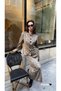 Premium Quality Woolen Leopard Jacket Skirt Set - 4