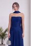 Women's Strapless Shawl Detailed Draped A-Line Maxi Length Evening Dress Black, Burgundy, Brown, Powder, Navy Blue - 2