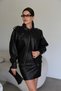 Bomber Jacket and Mini Skirt Leather Set
