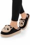 Women's Warm Plush House Slippers Beige-Brown - 4