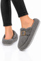 Fluffy, Non-Noisy, Eva Sole, Buckle-Fastened Women's Indoor Slippers, Smoked - 4