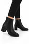 Women's cold resistant heeled boots (5cm) black