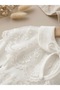 Baby Girl Mevlütlük Dress Set of 3 Baby Collar Bandana Cape Lace Newborn Hospital Release Wedding Dress 100% Cotton Evening Dress Mevlitlik 4032 - 3