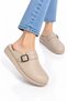 Women's Padded Sole Comfort Home & Outdoor Slippers Beige - 4