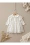 Baby Girl Mevlütlük Dress Set of 3 Baby Collar Bandana Cape Lace Newborn Hospital Release Wedding Dress 100% Cotton Evening Dress Mevlitlik 4032 - 2