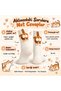 Women's Cream Orange Cat Patterned Pompom Socks Set |   Fun Sock Model with Cat Figure - 5