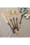 8-Piece Serving Set with Rimmed Antique Handle Titanium - 2