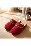 Women's Plush Glittery House Slippers Silent Sole Dowry Gift Slippers - 5