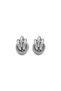 Trinity Triple Hoop Steel Earrings - Silver