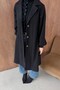 Balloon Sleeve Coat Black - 3