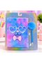 Cuties Candy Plush Scrapbook and Pompom Pen Set – Featuring Stars, Hearts, and Adorable Patterns