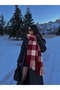 Women's Thick Boucle Burgundy Scarf Shawl Sal1284 - 2