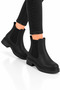 Short Heeled Zippered Women's Boots Black - 2