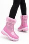 Fur Inside Parachute Fabric Waterproof Girls' Boots Pudra - 2