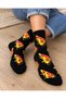 Black Pizza Slice Patterned Socks (37-44) - 2