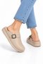 Women's Padded Sole Comfort Home & Outdoor Slippers Beige - 3