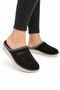 Women's Padded Sole Comfort Home & Outdoor Slippers Black