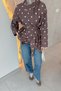 Polka Dot Trench Coat Brown - 3
