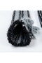 Silvery Black Striped Hand Knitted Women's Ballerina Booties - 5