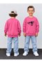 Boy's Crew Neck Sweatshirt Printed 3 Yarn Threaded Winter Comfortable Fit Cotton Sweatshirt