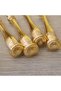 8-Piece Serving Set with Rimmed Gold Handles, Titanium - 6