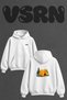 Camping Tent_2 Design Back Printed Oversize White Hooded Sweatshirt