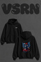 Dragon Bodybuilding Design Back Printed Oversize Black Hooded Sweatshirt
