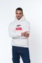 Unisex Oversize Hooded Sweatshirt White 100% Cotton Comfortable Fit - 2