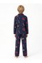Unisex Cotton Christmas Themed Pajama Set with Eye Mask - 4