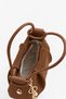 Women's Jasmine Tan Suede Drawstring Knot Handle Mini Hand and Shoulder Bag with Star Accessories - 6