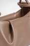 Women's Jasmine Dark Mink Faux Leather Drawstring Knot Handle Mini Hand and Shoulder Bag with Star Accessories - 6