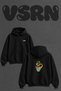 Ramen_1 Design Back Printed Oversize Black Hooded Sweatshirt