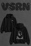 Marilyn Monroe_1 Design Back Print Oversize Black Hooded Sweatshirt