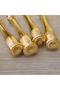 2-Piece Salad Serving Set with Rimmed Gold Handle, Titanium - 2