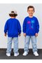 Boy's Crew Neck Printed Sweatshirt 3 Thread Threaded Winter Comfortable Fit Cotton Sweatshirt